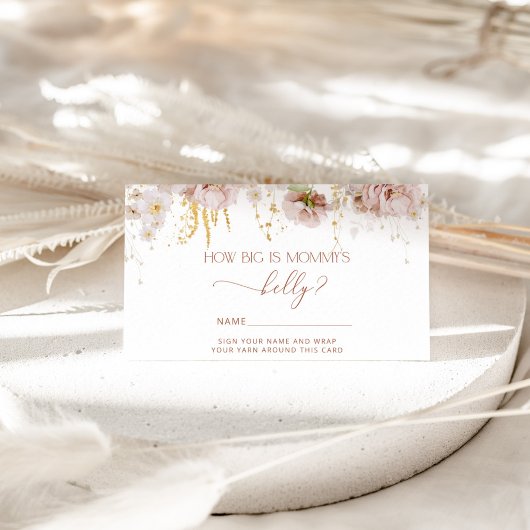 Carte D'accompagnement Boho jardin floral quelle taille est le ventre de 