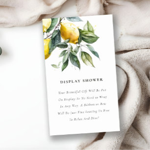 Carte D'accompagnement Boho Jaune Lemon Garden Display Baby shower