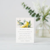 Carte D'accompagnement Boho Jaune Lemon Jardin Mariage Souhaiter bien (Debout devant)