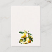 Carte D'accompagnement Boho Jaune Lemon Jardin Mariage Souhaiter bien (Dos)