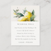 Carte D'accompagnement Boho Jaune Lemon Jardin Mariage Souhaiter bien (Devant)