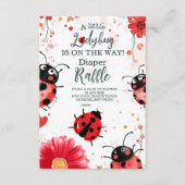 Carte D'accompagnement Boho Little Ladybug Baby shower Diapper Raffer (Devant)