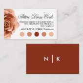 Carte D'accompagnement Boho Mariage Code vestimentaire (Devant / Derrière)