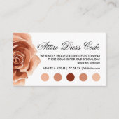 Carte D'accompagnement Boho Mariage Code vestimentaire (Devant)