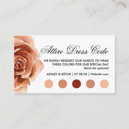Carte D'accompagnement Boho Mariage Code vestimentaire (Devant)