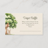 Carte D'accompagnement Boho mignonne Bois Animaux Plongeurs Raffle (Devant)