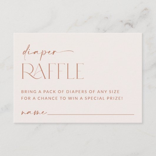 Carte D'accompagnement Boho Minimal, Moderne, Terracotta, Déchets (Devant)