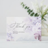 Carte D'accompagnement Boho minimaliste douce pastel violet Réception (Debout devant)