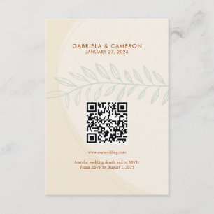 Carte D'accompagnement Boho minimaliste Mariage de tons de terre
