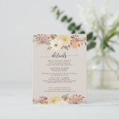 Carte D'accompagnement BOHO Moderne Automne Floral Aquarelle Bio Terre (Debout devant)