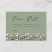 Carte D'accompagnement Boho moderne Floral Sage Baby dans douche fleurie (Devant)