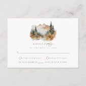 Carte D'accompagnement Boho Mountain Wedding RSVP Insertion Card (Devant)
