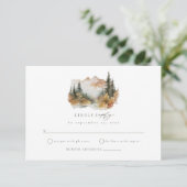 Carte D'accompagnement Boho Mountain Wedding RSVP Insertion Card (Debout devant)