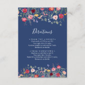 Carte D'accompagnement Boho Multicolor Fleur sauvage Directions Mariages (Devant)