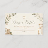 Carte D'accompagnement Boho Nesting Party Diaper Raffle Tickets (Devant)