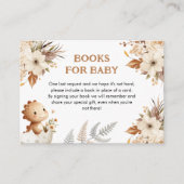 Carte D'accompagnement Boho Neutral Dinosaur Baby showers Livres Pour Béb (Devant)
