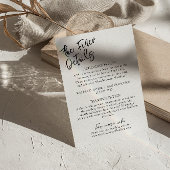 Carte D'accompagnement Boho noir moderne blanc Whimsical Détails Mariage