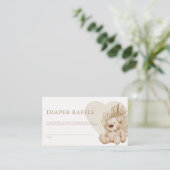 Carte D'accompagnement Boho Nursery Chic Baby shower Déchets Raffle Enclo (Debout devant)