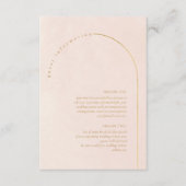 Carte D'accompagnement Boho Oasis Mariage Détails Blush ID959 (Devant)