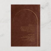 Carte D'accompagnement Boho Oasis Mariage Détails Umber ID959 (Devant)