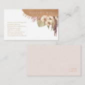 Carte D'accompagnement Boho Oasis Mariage Wishing Well ID959 (Devant / Derrière)