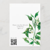 Carte D'accompagnement Boho Orange Blossom QR Code Mariage (Dos)