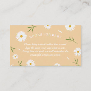 Carte D'accompagnement Boho Orange Daisies Baby shower Livres Pour Bébé