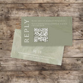 Carte D'accompagnement Boho Palm Feuille Botanage Foliage QR Code RSVP