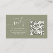 Carte D'accompagnement Boho Palm Feuille Botanage Foliage QR Code RSVP (Devant)