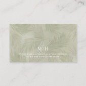 Carte D'accompagnement Boho Palm Feuille Botanage Foliage QR Code RSVP (Dos)
