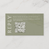 Carte D'accompagnement Boho Palm Feuille Botanage Foliage QR Code RSVP (Devant)