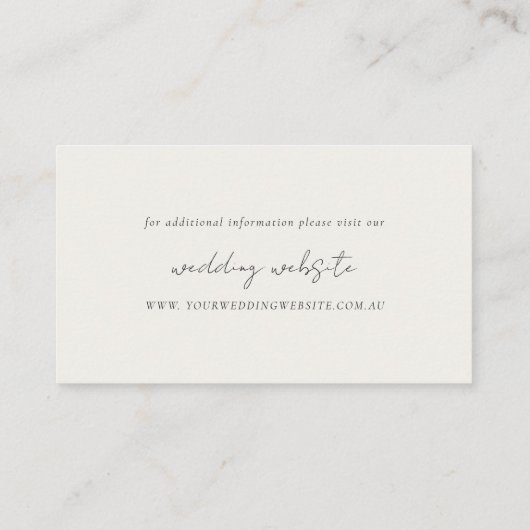 Carte D'accompagnement Boho Palm Voilier Seascape Mariage Website (Dos)