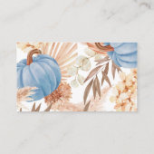 Carte D'accompagnement Boho Pampas Blue Pumpkin diaper raffle (Dos)