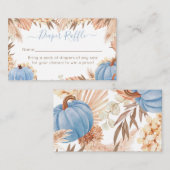 Carte D'accompagnement Boho Pampas Blue Pumpkin diaper raffle (Devant / Derrière)