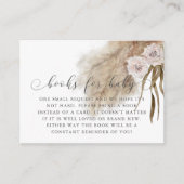 Carte D'accompagnement Boho Pampas Grass Baby shower rose demande de rése (Devant)