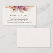 Carte D'accompagnement Boho Pampas Grass Books for Baby insert card (Devant / Derrière)