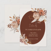 Carte D'accompagnement Boho Pampas Grass Details Card – Neutral Event (Devant / Derrière)