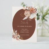 Carte D'accompagnement Boho Pampas Grass Details Card – Neutral Event (Debout devant)