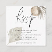Carte D'accompagnement Boho Pampas Grass QR Code Mariage RSVP (Devant)