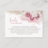 Carte D'accompagnement Boho Pampas Grass Rose Roses Livres pour bébé (Devant)