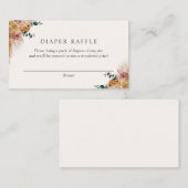 Carte D'accompagnement Boho Pampas Grass séché Floraux de couches Raffle (Devant / Derrière)