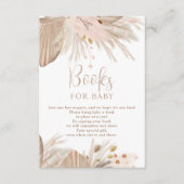 Carte D'accompagnement Boho pampas herbe genre neutre apporter un livre (Devant)