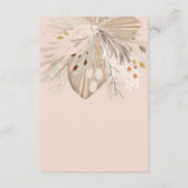 Carte D'accompagnement Boho pampas herbe genre neutre apporter un livre (Dos)