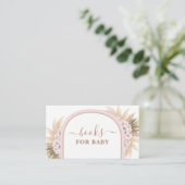 Carte D'accompagnement Boho Pampas Pink Livres en herbe pour Baby Girl Ca (Debout devant)