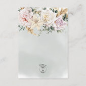 Carte D'accompagnement Boho Pampas & Rose Roses Green Détails du Mariage (Dos)
