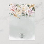 Carte D'accompagnement Boho Pampas & Roses Rose Mariage de réception vert (Dos)