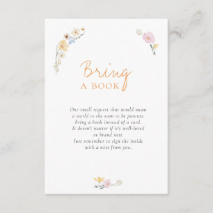 Carte D'accompagnement Boho Pastel fleurs Baby shower de calligraphie