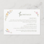 Carte D'accompagnement Boho Pastel fleurs Élégant Mariage de calligraphie (Devant)