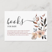 Carte D'accompagnement Boho Pastel Pink Flower Blooms Livres Pour Bébé (Devant)