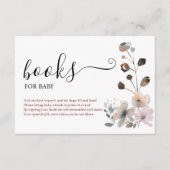 Carte D'accompagnement Boho Pastel Pink Flower Blooms Livres Pour Bébé (Devant)